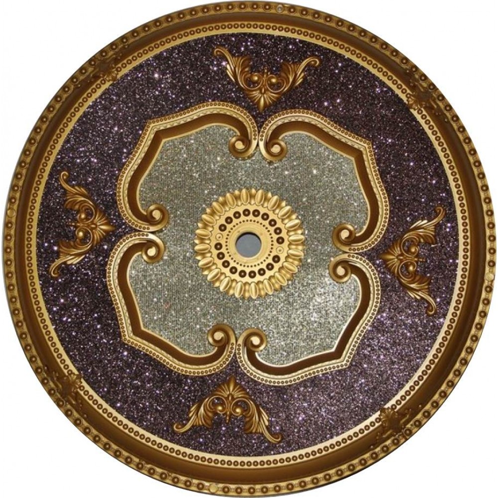 80 Cm Yuvarlak Osmanli Saray Tavan S-473 Avize Gobegi Altin Varak Kaplamali 3D